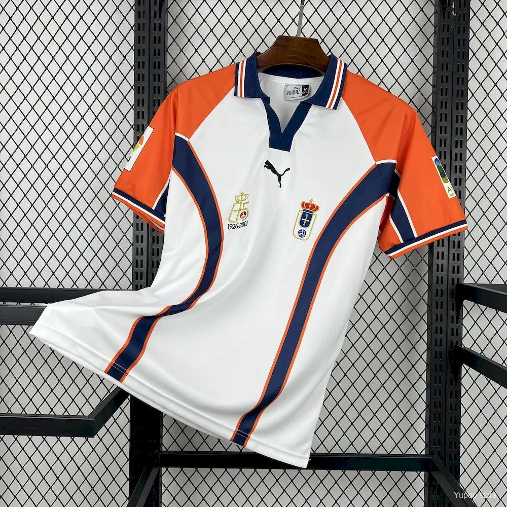 Camiseta de fútbol Real Oviedo 2000/01 VISITANTE MANGA CORTA VERSION FAN